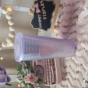 NWT Starbucks White Iridescent Studded Bling Summer 2023 Venti Cold Cup